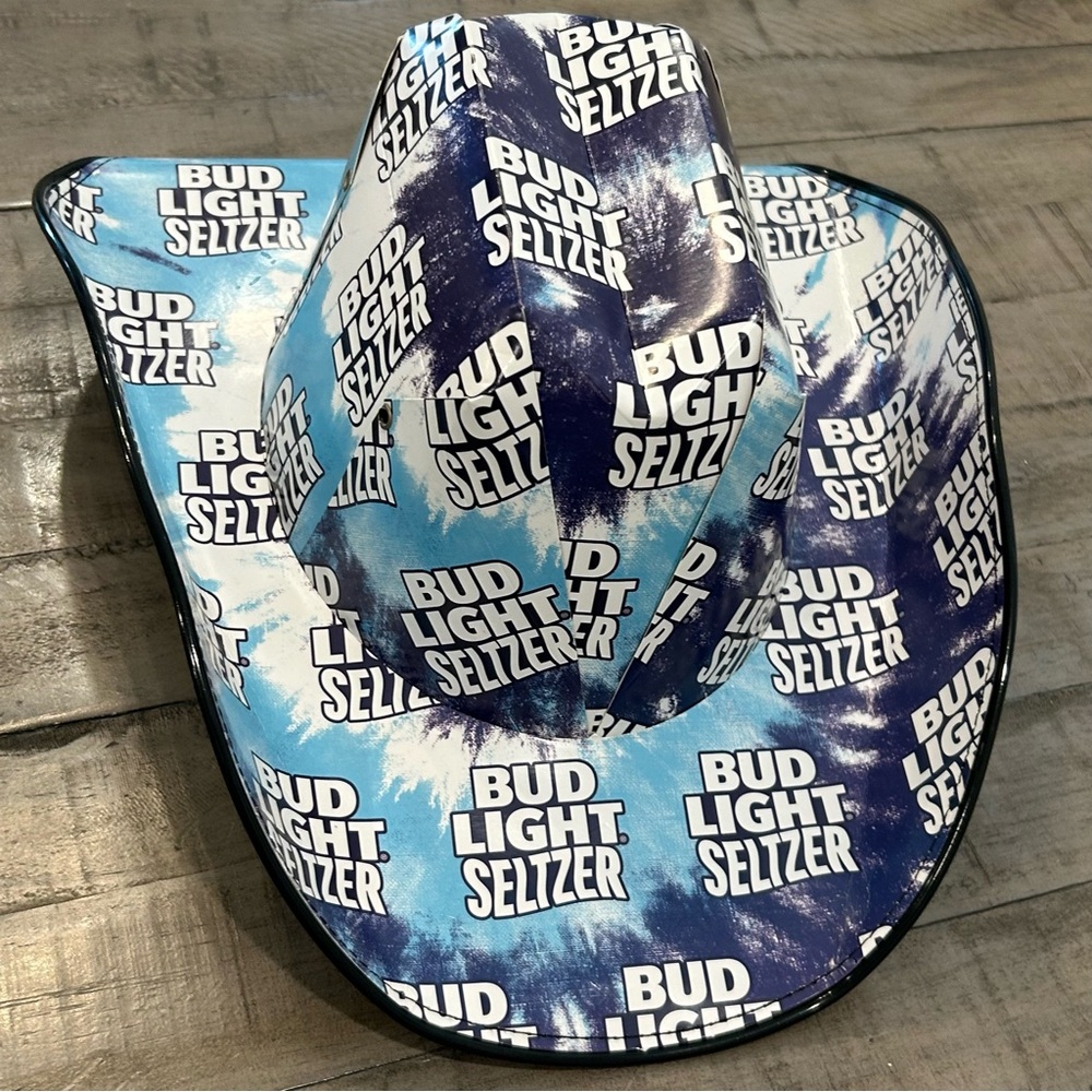 New Budweiser Cowboy Hat Bud Light Seltzer Recycled Beer Box One Size Fits Most